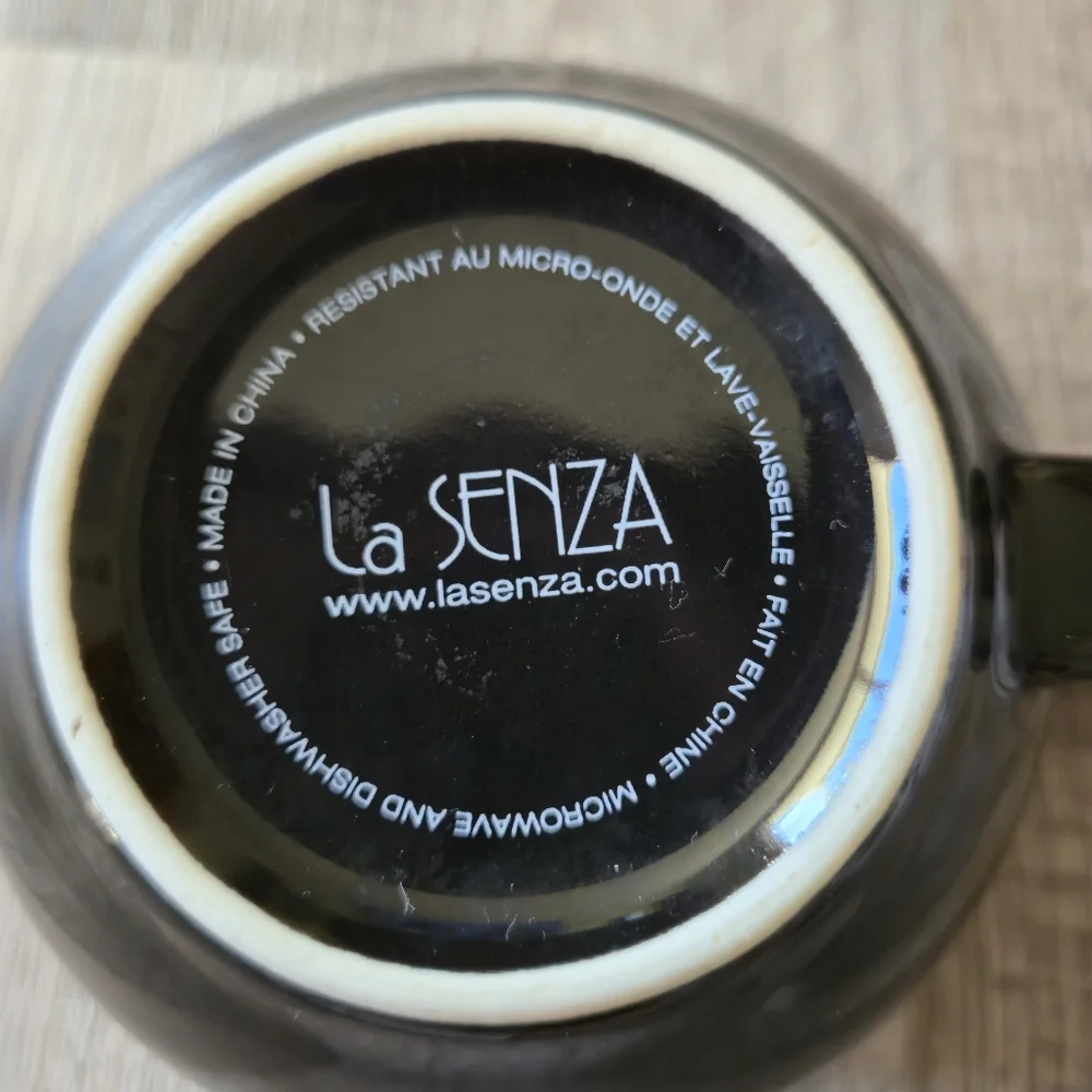 La Senza Northpole Black Reindeer Mug Gold Script Rudolph Oversized - Picture 2 of 6